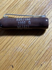 A lot of TWO (2) OHMITE B20J1K0 power resistor 1000 ohms 20 watts
