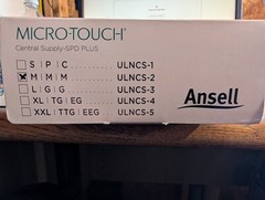 Micro-Touch Ulncs Disposable Gloves, 6.7 Mil Palm, Nitrile, Powder-Free, SIZE M