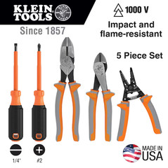 Klein Tools 1000V Insulated Tool Set, 5-Piece