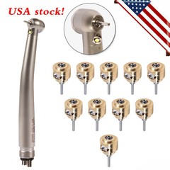 1-10pcs 4 Hole Dental LED High Speed Handpiece Turbine / Big Cartridge NSK Style