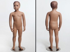 Realistic Child Toddler Kids Fiberglass Mannequin with Molded Hair & Flesh Skin