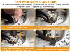 3/8″ 5/16″Double Sided Spot Weld Cutter Remover Drill Bit Welder Cut Rotary Kit