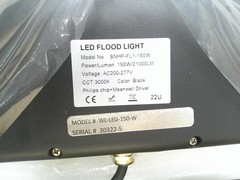 NEW BLACK LED Work Light 21000LM 150W 3000K Warm White WL-LED-150-W
