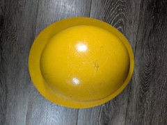 MSA Skullgard Full Brim Hard Hat Yellow w/ Adjustable Suspension Distressed