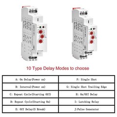 Multifunction Time Relay with 10 Functions GRT8-M1 AC/DC 12V~240V 16A 1×SPDT NEW