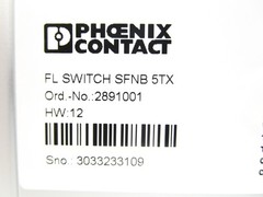 PHOENIX CONTACT FLSWITCHSFNB5TX 2891001 24VDC NSMP