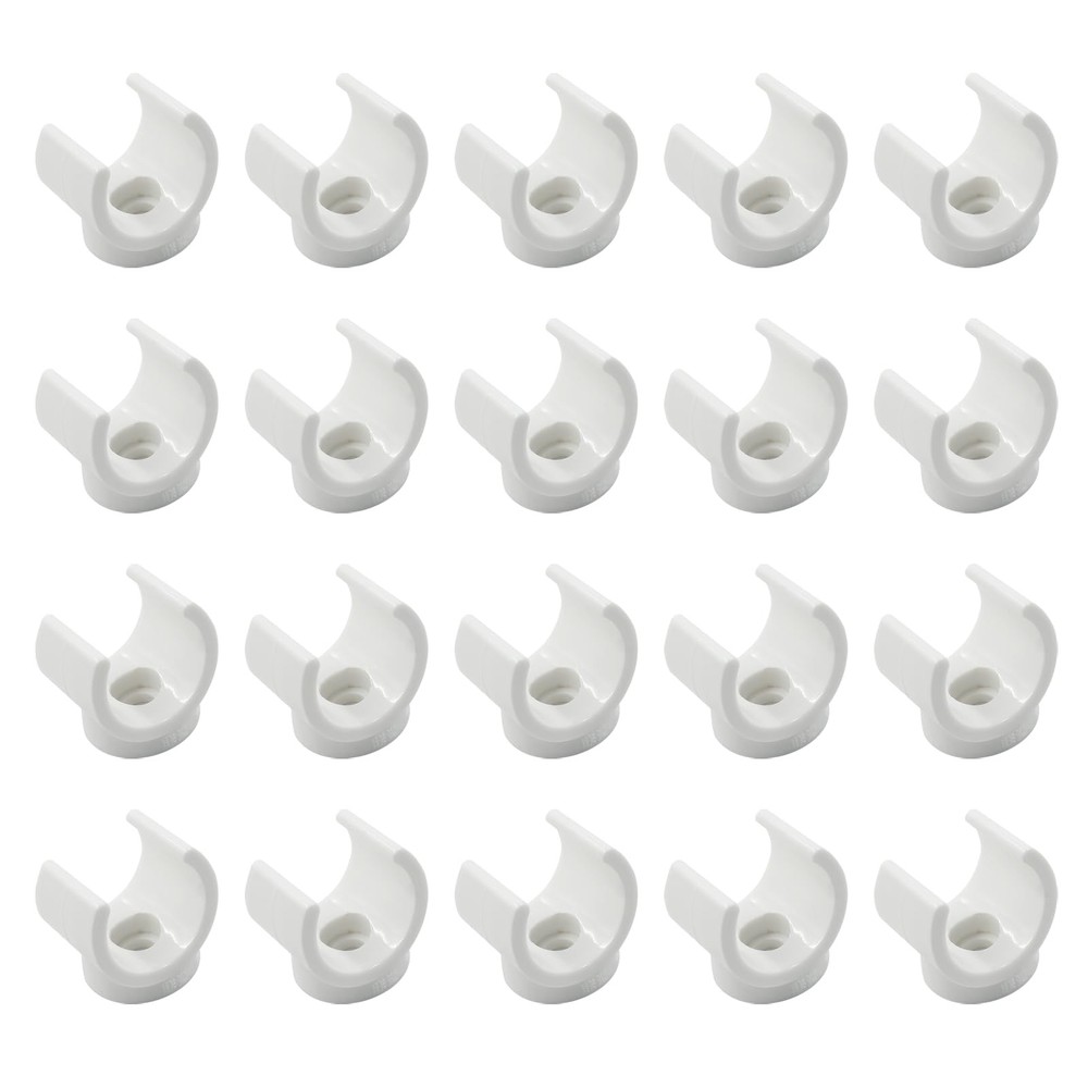 Litoexpe 3/4 Inch PEX Pipe Clamps, 20mm PVC Holder, Plastic 3/4″, 20pcs