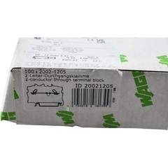 NEW Box of 100 Wago 2002-1205 TOPJOB S 2-Conductor Terminal Block 800V 24A Black
