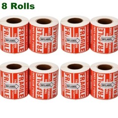 8 Rolls 500/Roll 2 x 3 Fragile Stickers Handle with Care Shipping Mailing Labels