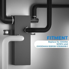 US For Amana 167874 Goodman B28108-11 Air Conditioner Furnace Drain Trap Black