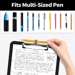 Plastic Clipboard Pen Holder 10% Thicker Low Profile Clip Letter A4 8.5×11 In
