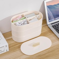 Large Cord Organizer Box with Lid Plastic Cable Storage Case with 20pcs Wire NEW