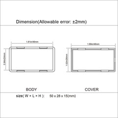 Project Box 5 Pieces ABS Plastic Electrical Project Case Small Junctio