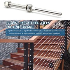 T316 Stainless Steel Swage Threaded Tensioner End Fittings 1/8″ Cable Railing