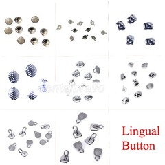 9 Types AZDENT Dental Orthodontic Lingual Buttons Bondable Round 10pcs/bag