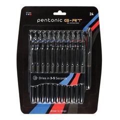 Pentonic GRT 24 Retractable Gel Pens 0.7mm Fine, Smooth Writing for Journaling