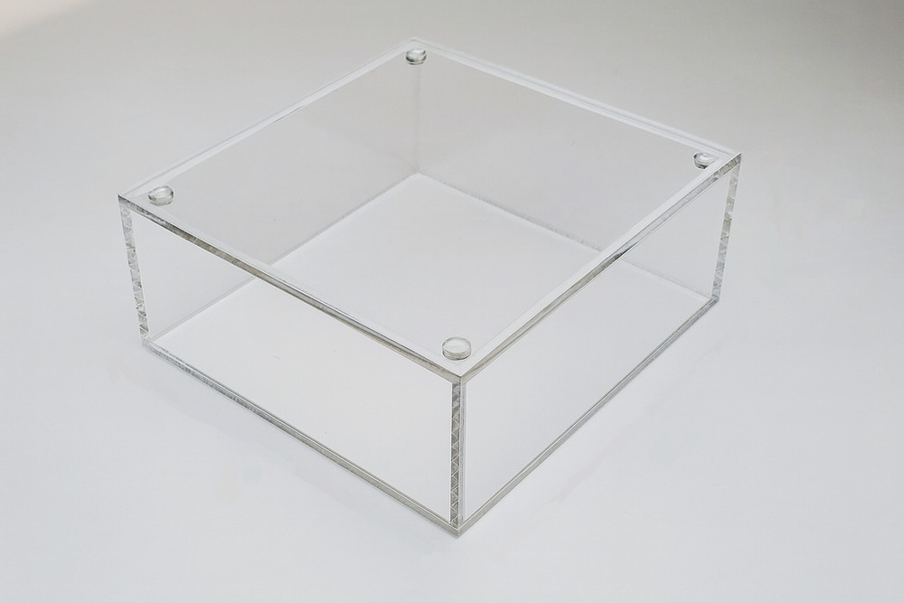 T’z Tagz 3″ Clear Acrylic Square Display Box with Fitted Lift‑Off Lid Handmade