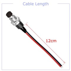 12V SPST Mini Push Button Pre-Wired Momentary N/O OFF-ON Switch Plug US