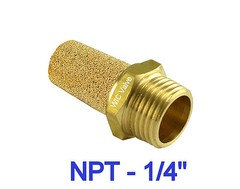 Brass Silencer Connector 1/4″ NPT Pneumatic Exhaust Muffler Filter 5 Pieces