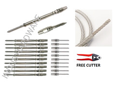 1/8″ Cable Railing 316 Stainless Steel Kit 36″,1/8 1*19 750 Ft+Full Kit For Wood