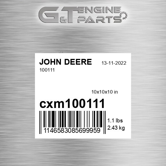 CXM100111 100111 fits JOHN DEERE (Surplus Open Box)