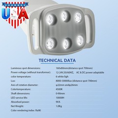 Dental 6 LED Oral Lamp Oral Light Luminous Operating For Unit Chair 22MM/26MM
