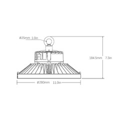 150W UFO Led High Bay Light Dimmable Commercial Industrial Garage Light 5000K