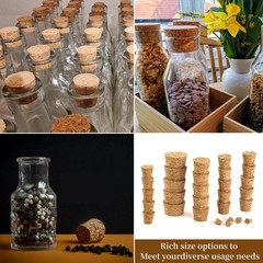 Natural Cork Stoppers for Bottles, 30Pcs, Assorted Sizes