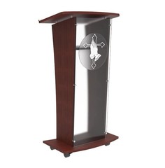 Wood Acryilic Podium Church Pulpit Frost Event Speaker Pulpit Lectern School