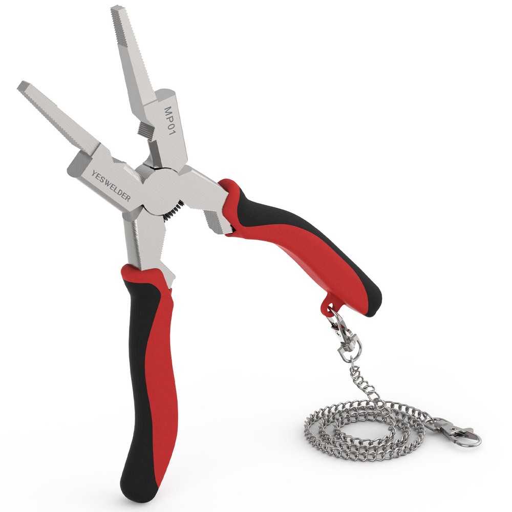 8″ Anti-Rust MIG Welding Pliers with Rentention Chain, for Professional Welding