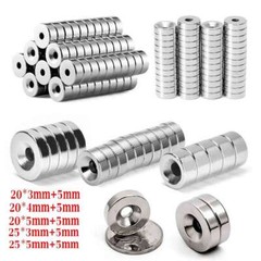 N35 Countersunk Ring Round Disc Strong Magnets Rare Earth Neodymium Hole 5mm