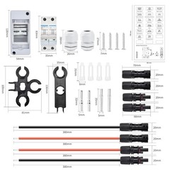 Solar Panel Disconnect Switch 1000V 30A IP65 DC Breaker Box 2P PV Circuit