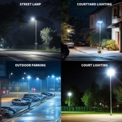 4-Pack 300w LED Parking Lot Lights with Photocell Outdoor Commercial Area Lights