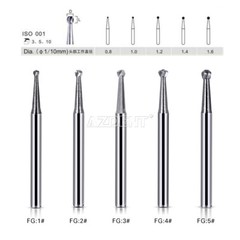 AZDENT Dental Tungsten Carbide Bur FG Dills Round Type For High Speed Handpiece
