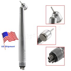 LED Dental Surgical Handpiece 45° Angle 4 Hole Midwest Rear Exhaust Impact Air