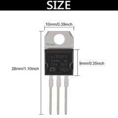 40 PCS L7805CV IC Positive Voltage Regulator 5V 1.5A L7805 Linear Circuit