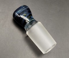 Multicolor Swirl 18mm Glass Male Ground Joint Stopper Cap