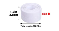 Wall Sealing Tape Self-Adhesive Caulk Tape Bathtub Kitchen and Toilet (39.4Inch)