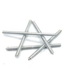 12 Pack 1/4-20 x 4 Inch Hanger Bolts Silver 1/4-20″x4″-12PCS
