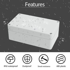 Junction Box Waterproof Plastic Project IP65 Electrical Enclosure Gray White