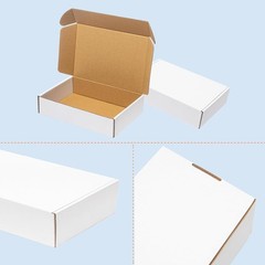 Shipping Boxes 9x6x2″ 60 Pack – White Corrugated Cardboard Mailing Box for Sm…