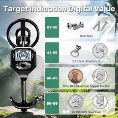 Detector De Metales Oro y Plata LCD Display Deep Ground Gold Finder Waterproof