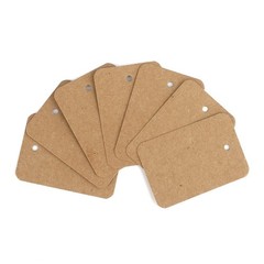 jijAcraft 1000Pcs Price Tags, Brown Clothing Tags for Rectangle, Brown-blank
