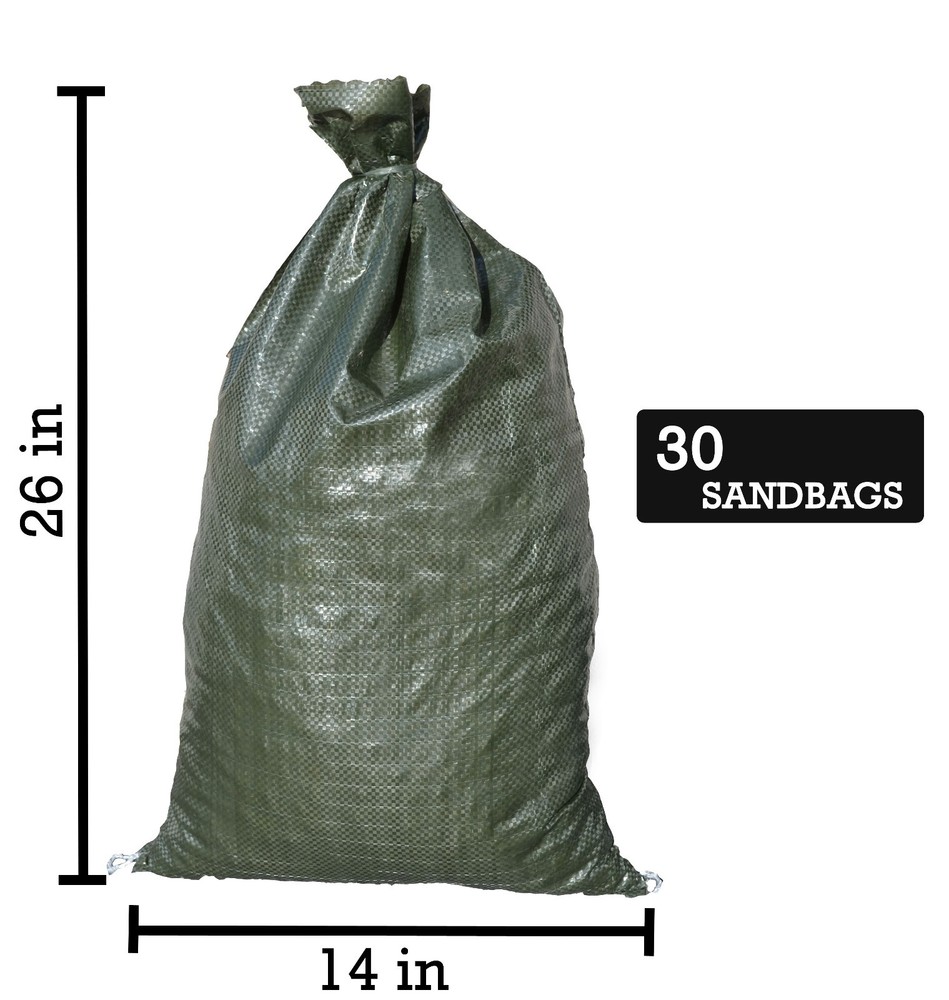 Sandbaggy 30 Green Sandbags –14×26 Sandbags For Sale Sandbag Bags Sand Bags