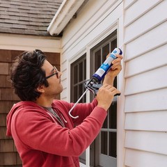 (3 Pack) GE Silicone 1 Window & Door Caulk Sealant Clear, 10.1 oz, Waterproof