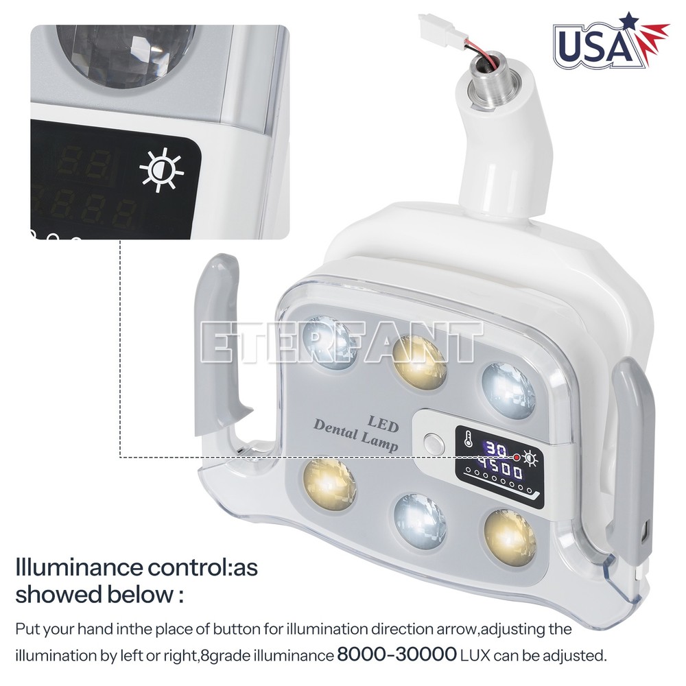 Dental 6LED Shadowless Oral Lamp Light Induction Sensor For Dental Chair 8W/9W