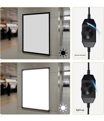 24×36 Inch LED Poster Frame with Dimmer, Backlit Light Box Display Posters & Art