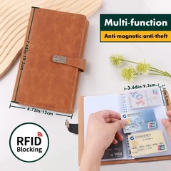 Leather Business Card Organizer Book, 120 Slot Credit Card Holder Case for Men &