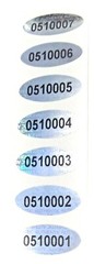 AU-Oc 100 to 1000 AUTHENTIC Oval Customized Product Protection Hologram Sticker