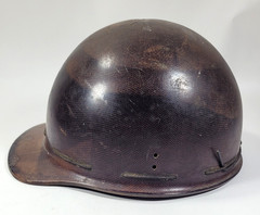 Vintage Brown Fiberglass Hard Hat Safety Helmet